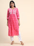 Fizaa Chikankari Kurti for Women With Pocket - Pink